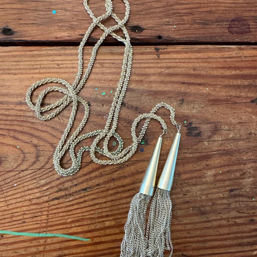 Kendra Scott Silver Tassel Necklace